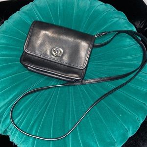 Black COACH mini bag with strap